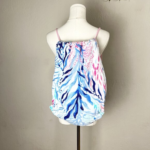 Lilly Pulitzer Towel Backpack Kaleidoscope Coral Beach Pool Vacation Pink Blue - Picture 1 of 8
